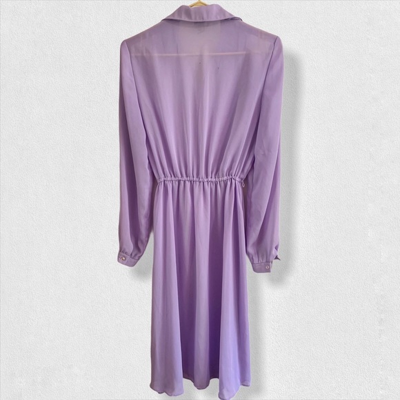 Sheer Lilac 💜 Vintage Dress - Picture 4 of 8